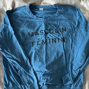 Clare V “Masculine Feminine” lightweight sweatshirt - XL